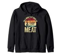 Soy Una Mamá Que Corre En La Carne Retro Carnívoro Madre Vintage Sudadera con Capucha