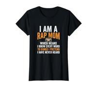 Soy Una Mamá Rap Que Conoce Cada Palabra De Cada Canción Camiseta gráfica económica, Mujer, Negro, S