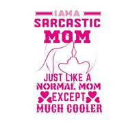 Soy una mamá sarcástica como una mamá normal, día de la madre mucho más genial. Calcomanías de pared 36x54.5cm Cultura del tatuaje Rosa roja