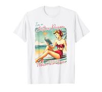 Soy una mejor persona cuando estoy tan vintage pin-up chica retro Camiseta