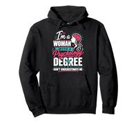 Soy una Mujer con un título en psicología No me Subestimes Sudadera con Capucha