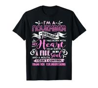 Soy una Mujer de noviembre, Regalos de cumpleaños para niña Nacida en noviembre Camiseta
