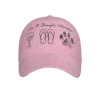 Soy Una Mujer Sencilla Personalizada para Amantes De Los Perros con Chanclas 3D Unisex Gorra-Deportiva Casuales Aire Libre Gorra Peso Ligero Gorra De Béisbol para Golf Ciclismo Viaje