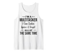 Soy una multitarea Que Puedo Escuchar ignorar y Olvidar Gracioso Camiseta sin Mangas
