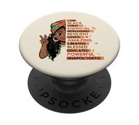 Soy una niña Negra mágica del Mes de la Historia de Las niñas africanas para niños PopSockets PopGrip Adhesivo