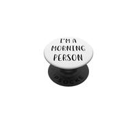 Soy una Persona de la mañana Funny Idea White Lie Party PopSockets PopGrip Adhesivo