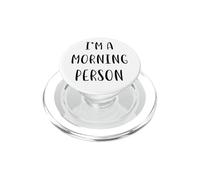 Soy una Persona de la mañana Funny Idea White Lie Party PopSockets PopGrip para MagSafe