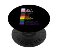 Soy una Persona Segura Pride Ally You Are Safe with Me LGBTQ PopSockets PopGrip Adhesivo