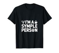 Soy una Persona Simple Gracioso Diciendo Psicología Café Camiseta