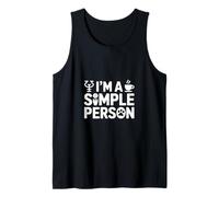 Soy una Persona Simple Gracioso Diciendo Psicología Café Camiseta sin Mangas