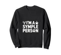 Soy una Persona Simple Gracioso Diciendo Psicología Café Sudadera