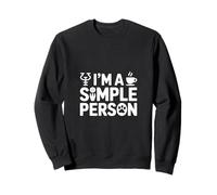Soy una Persona Simple Gracioso Diciendo Psicología Café Sudadera