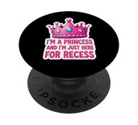 Soy una princesa y estoy aquí para el recreo de regreso a la escuela PopSockets PopGrip Adhesivo