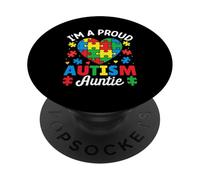 Soy una tía Orgullosa del Autismo PopSockets PopGrip Adhesivo