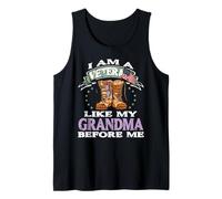 Soy Una Veterana como Mi Abuela Antes Que Yo Honor Camiseta sin Mangas