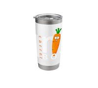 ¡Soy una zanahoria! Carrot Boys, Tenis Player Fan Jannik Mania Vaso térmico de acero inoxidable de doble pared
