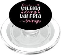 Soy Valeria Doing Valeria Things Nombre Personalizado PopSockets PopGrip para MagSafe