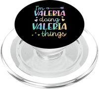 Soy Valeria Doing Valeria Things Nombre Personalizado PopSockets PopGrip para MagSafe