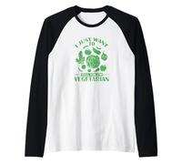 Soy Vegetariano a Base de Plantas Vegetales Camiseta Manga Raglan
