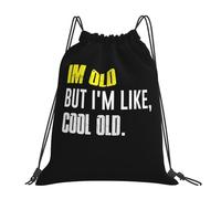 Soy Viejo Pero Soy Como Un Viejo Genial Unisex Mochilas Deportiva Impermeable Bolsa De Gimnasio Ligera Mochila De Cuerdas Para Yoga Fútbol Acampada