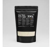 Soy Wax For Cups - Cera de Soja para Velas - Cera Vegetal en Escamas - Alta Adherencia, Acabado Liso y Combustión Limpia - 500 gr