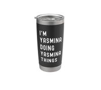 Soy Yasmina Haciendo Cosas de Yasmina Vaso térmico de acero inoxidable de doble pared