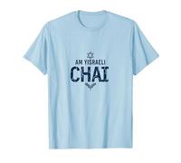 Soy Yisrael Chai IDF Apoyo Regalo del Orgullo Judío Camiseta, Hombre, Azul Bebé, XL
