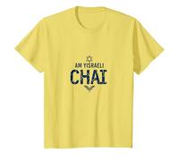 Soy Yisrael Chai IDF Apoyo Regalo del Orgullo Judío Camiseta, Niños, Limón, 3 años