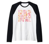 Soy yo Hola Soy La Chica Animadora Soy Yo Divertida Porrista Camiseta Manga Raglan