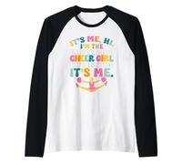 Soy yo Hola Soy La Chica Animadora Soy Yo Divertida Porrista Camiseta Manga Raglan