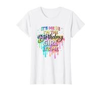 : Soy yo Hola, Soy la Chica del cumpleaños | Fuente Colorida de fusión Camiseta