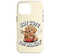 Soya Cute Soy Hungry Kawaii Ramen Cockapoo Dog Noodles Pun Carcasa para iPhone 16 Pro Max