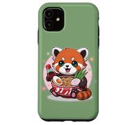 Soya Cute Soy Hungry Kawaii Ramen Rojo Panda Fideos Juego de palabras Carcasa para iPhone 11