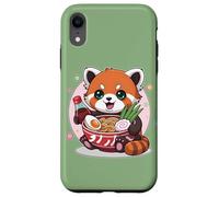 Soya Cute Soy Hungry Kawaii Ramen Rojo Panda Fideos Juego de palabras Carcasa para iPhone XR