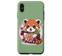 Soya Cute Soy Hungry Kawaii Ramen Rojo Panda Fideos Juego de palabras Carcasa para iPhone XS Max