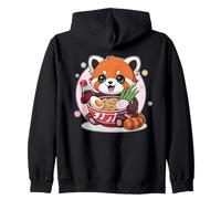 Soya Cute Soy Hungry Kawaii Ramen Rojo Panda Fideos Juego de palabras Sudadera con Capucha