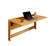 SOYDAN Escritorio Flotante de Madera Plegable for Pared, Ideal for Espacios pequeños, Ideal for el hogar, la Oficina o la Cocina.(Natural Wood,60 * 42cm)