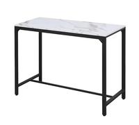 SOYDAN Mesa de Bar, Mesa Alta, Mesa Rectangular de Altura de Barra, Pies Ajustables y Estructura Metálica Robusta, Diseño Industrial, Mesa de Comedor para Sala de Estar, Comedor, Cocina