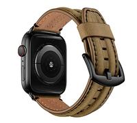 Soyeacrg Compatible con Apple Watch Band de 49 mm, 45 mm, 44 mm, 42 mm, 41 mm, 40 mm, 38 mm, correa de repuesto de cuero vacuno genuino para iWatch Series SE 9 8 7 6 5 4 3 2 1 Ultra 1 2, 42/44/45/49mm
