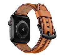 Soyeacrg Compatible con Apple Watch Band de 49 mm, 45 mm, 44 mm, 42 mm, 41 mm, 40 mm, 38 mm, correa de repuesto de cuero vacuno genuino para iWatch Series SE 9 8 7 6 5 4 3 2 1 Ultra 1 2, 38/40/41mm