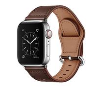 Soyeacrg Compatible con Apple Watch Correa 49 mm 45 mm 44 mm 42 mm 41 mm 40 mm 38 mm, correa de cuero genuino de grano superior para iWatch Ultra 2 1 Series 9 8 7 6 5 SE 4 3 2 1,Brown 3,42/44/45/49mm