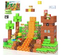 Soyee Bloques magnéticos - Build Mine Magnet World Kids Games Building Toys Kingdom & Lava World Adventure 2.5 cm, cubos magnéticos STEM, regalos de Navidad y cumpleaños para niños a partir de 3 años