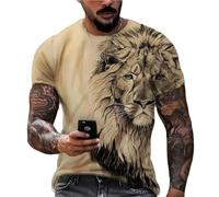 SOYNIA Camiseta De Manga Corta T-Shirt Camiseta para Hombre Moda con Estampado 3D Top Classic Street Personality Manga Corta Grande 5XL C01-Txlion-70502