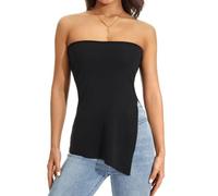 SOYNIA Camiseta De Manga Corta Tops para Mujer Ropa Elegante Chaleco Sin Tirantes con Hombros Descubiertos Tops Sexys para Discoteca S A