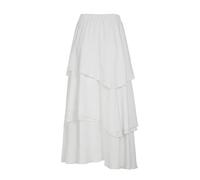 SOYNIA Faldas Mujer Mujer Falda Larga Blanca Cintura Elástica Volante En Capas Faldas Largas Holgadas De Línea A Casual Streetwear M Blanco