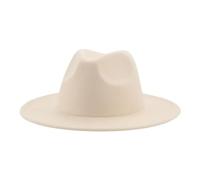 SOYNIA Fedora Trilby Sombrero Mujer Sombrero Hombre Sombreros para Mujer Moda Boda Decorar Camello Panamá Gorra 60-62Cm(XL) Beige
