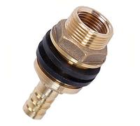 Soytich Tank Bung 19mm Boquilla de manguera 3/4' IG 1' AG (ALF3+F2) Amarillo Latón Alrededor accesorio para depósito de agua