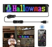 SOYUZERISH Ojos LED para Camion, Pantalla LED Flexible Coche Programable Grande, Ojos de Diablo para Coche, para Bricolaje, Dinámica, LED Inteligente, Colorida, Pantalla Suave