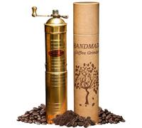 Molinillo de café manual de latón hecho a mano de 9 pulgadas, molinillo de café Sozen, molinillo de café cónico portátil de acero inoxidable, molinillo de café portátil de manivela, molinillo de café