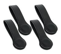 Sozize Clips magnéticos de cuero para toallas de cocina para mango de horno, clips de toalla de mano para barras de toallas o estantes, accesorio de cocina y baño (4 piezas, negro)